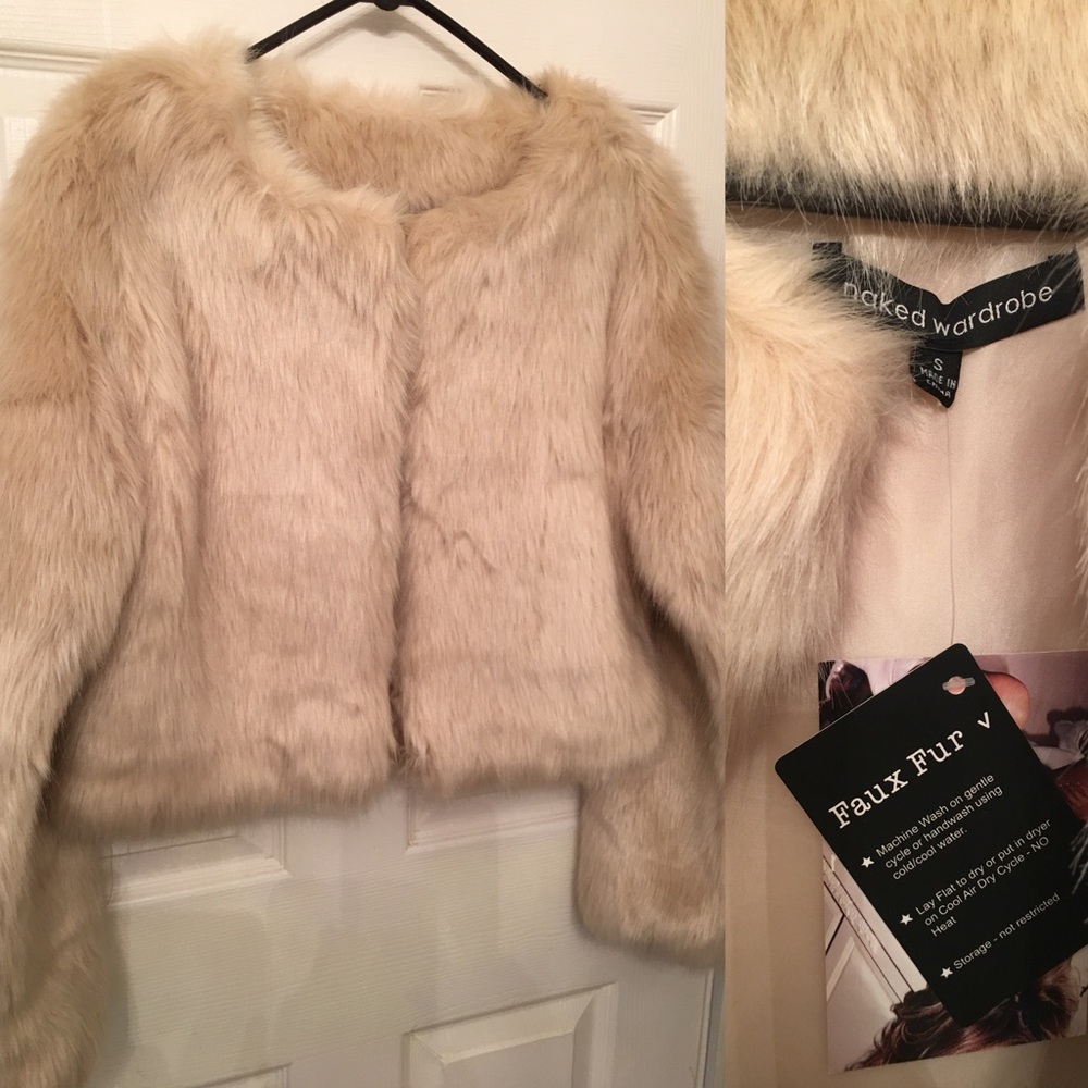 Faux Fur cream Jacket